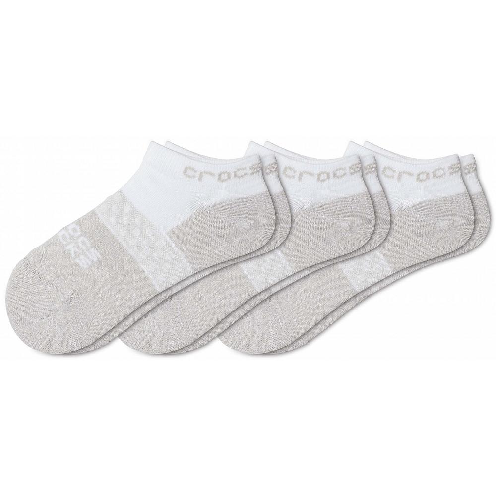 White Boys' Crocs Low Evergreen 3-Packs Socks | NZ 1670UZGT